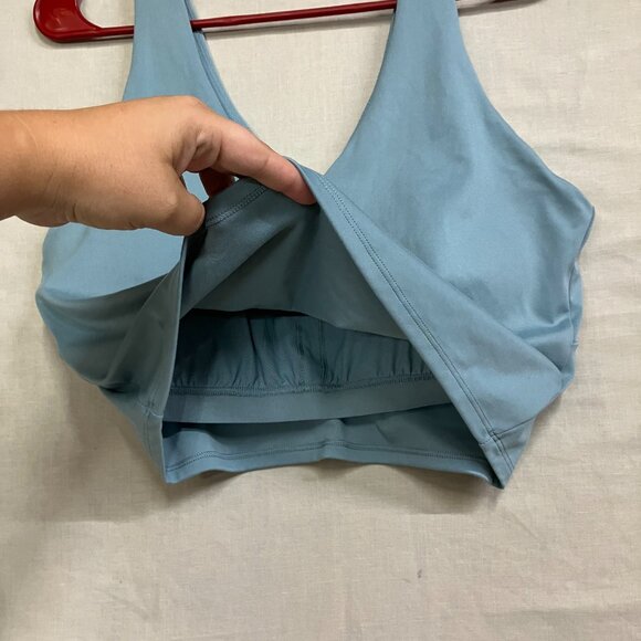 NWT Blogilates Women's Large Cameo Blue Crisscross Active Strappy Back Tank Bra - Picture 5 of 14